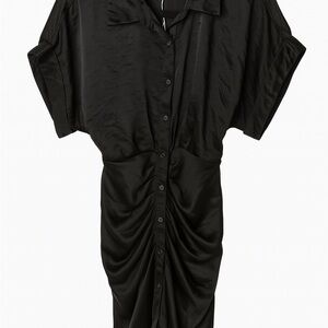 Steve Madden Black Button-Down Dress